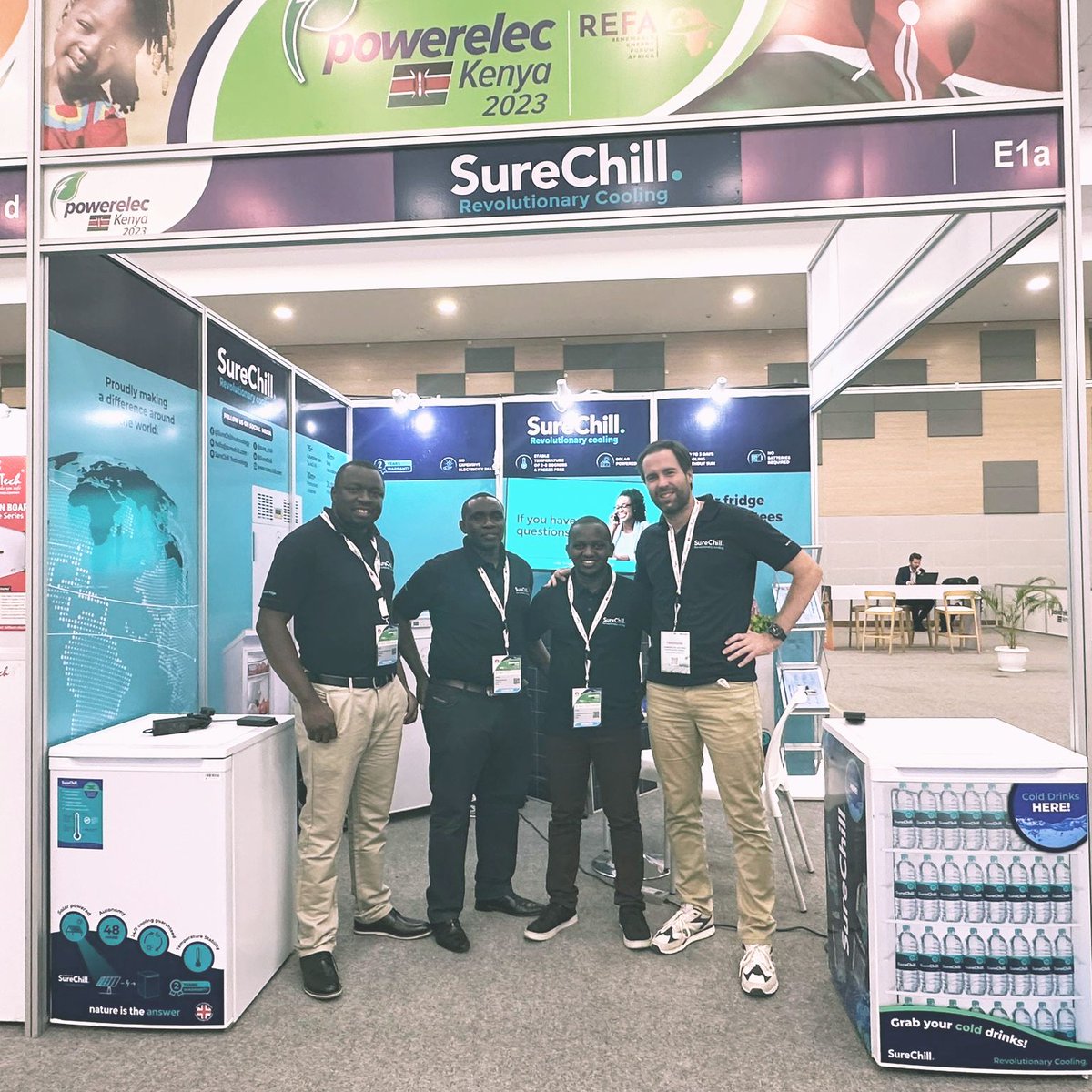 Our Kenyan team is delighted to welcome you at the booth No. E1a. If you are attending the event, make sure to stop by. Contact us to arrange a meetup at the event or to explore collaboration possibilities at hello@surechill.com. #cooling #reliable #refrigeration #Powerlec #Kenya