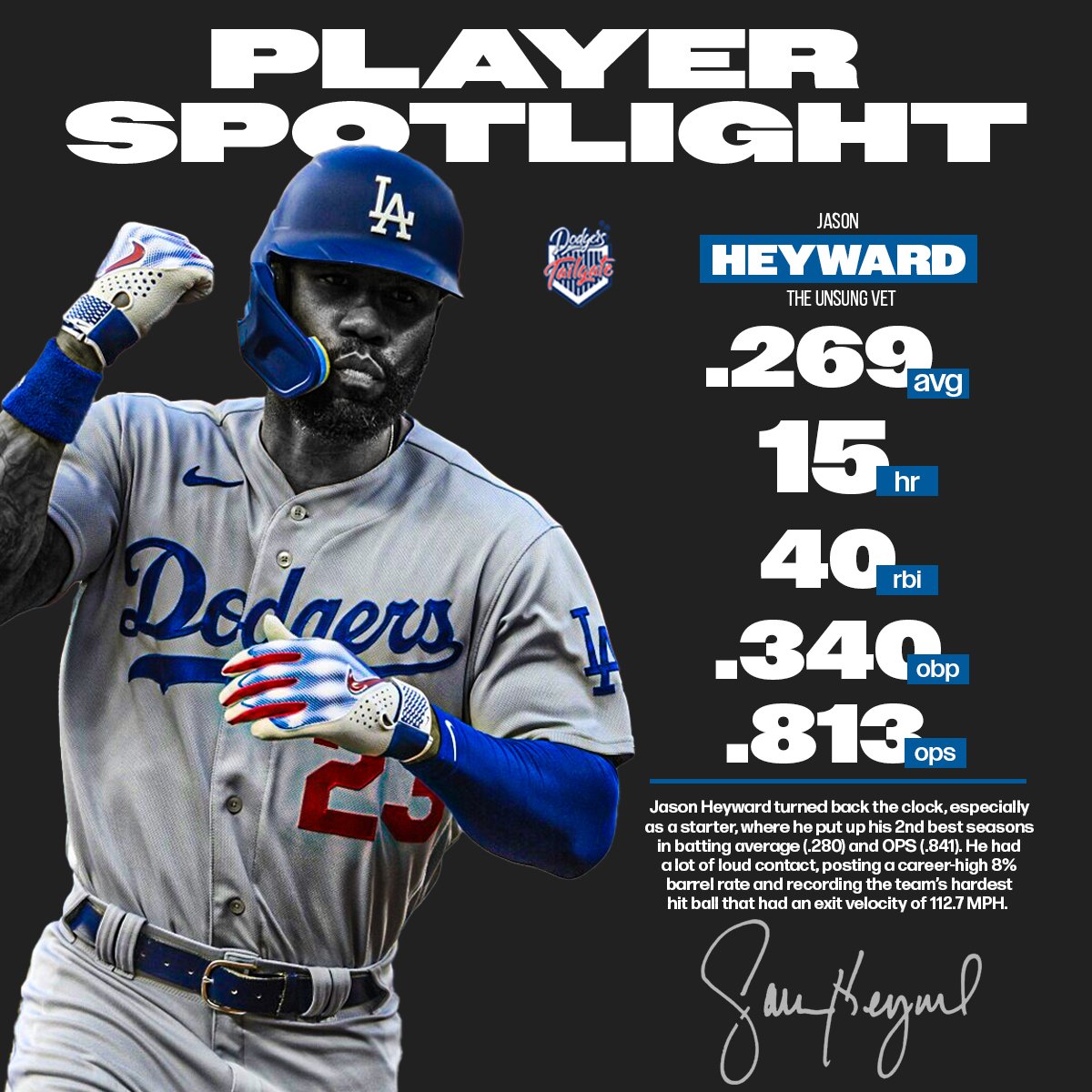 Jason Heyward found the fountain of youth in Los Angeles. #LetsGoDodgers