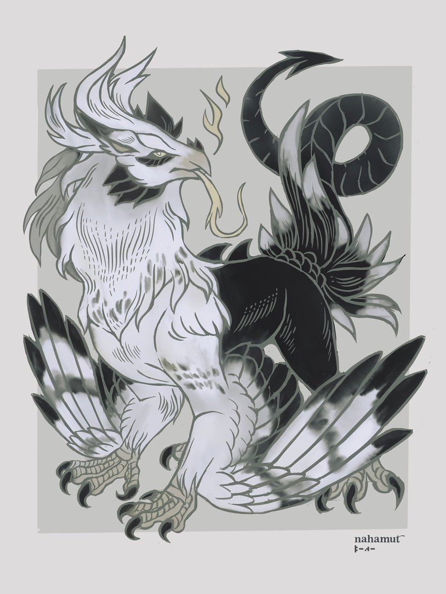 Nahamut's tweet photo. 🐉🐓 
more of our creations ( me and @Teafauna ) https://t.co/TfP9N9PjAw