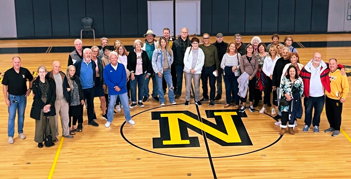 Golden Knights celebrating their Golden Anniversary! Members of the Nanuet Senior High School classes of 1973 - 1975 returned to campus over the weekend as part of their 50-year reunion celebration and received a tour from HS Principal Michael Mahoney and AD Phil Carbone.