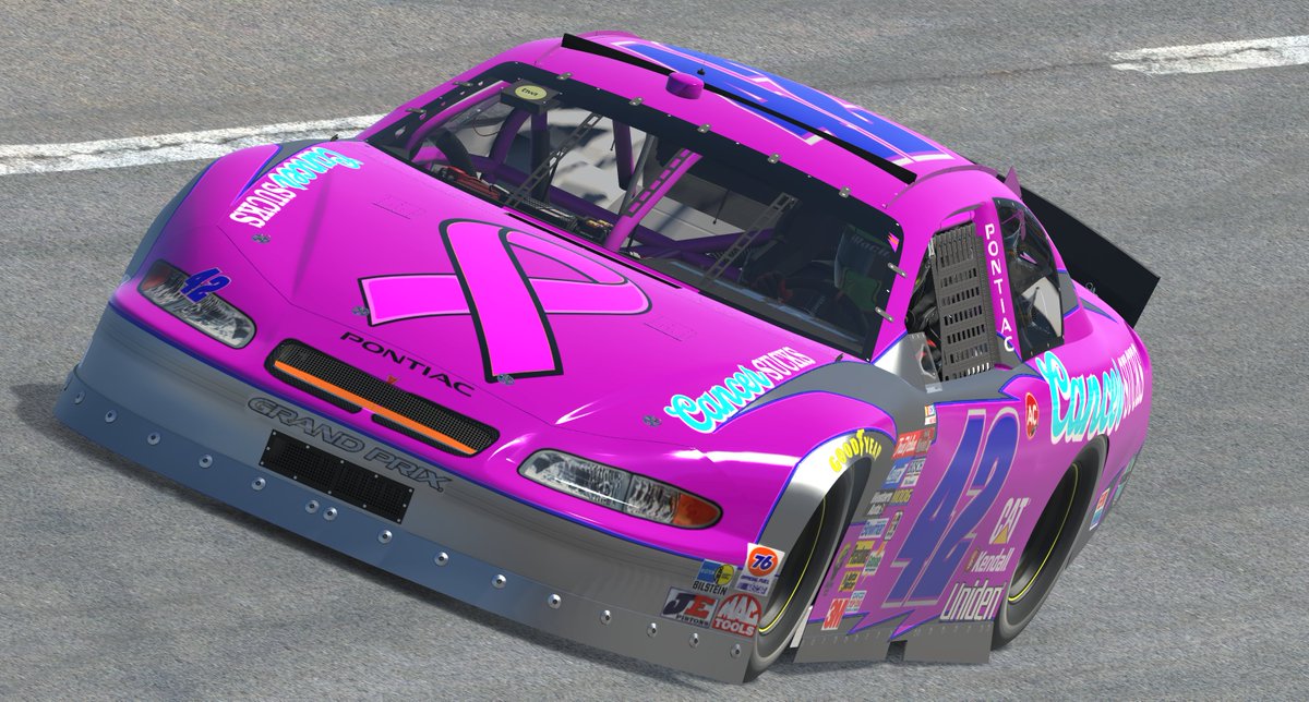 It's October, which isn't just for Halloween. Cancer Awareness month is a personal time for a lot of folks, myself included. Patterned after Kyle Petty's 1995 Coors light Pontiac, this is my Cancer Sucks Gen4 GP. Grab it here on <a href="/tradingpaints/">Trading Paints</a> ---->tradingpaints.com/showroom/view/…