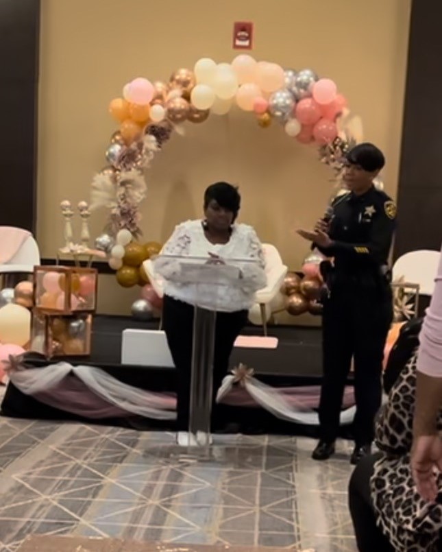 VBSO's tweet photo. VBSO Lt. Karen Johnson, who will be promoted to capt. Thurs., attended the RejuveNation Conference: Life's Recipe! recently in VB to help women discover the secrets to living fulfilling lives and rejuvenating their minds, bodies and souls. #VBConnect https://t.co/DR9gyEK8yO