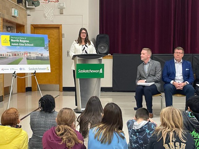 shauna_weninger's tweet photo. Exciting to break ground at the new North Regina school today. Thank you to my fellow trustees for being there. We are excited for our @StMichaelRegina and @rcsd_StPeter to join communities with Regina Public Imperial and Mcdermid Schools. 

@vicky_bonnell @RYJBA @rjkwascana https://t.co/SPGgO7haj0