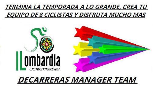 ‼️INSCRIPCIÓN ABIERTA ‼️

Giro Il Lombardía presenta  la última gan batalla del 2023.

🔷 🚴‍♀️ #ILombardia 

Y en Decarreras M.T. Te invitamos a partícipes en nuestro juego COMPLETAMENTE GRATUITO creando una selección de tu 8 ideal.

Crea ya tus equipos ⬇️

decarreras.es/usuario/