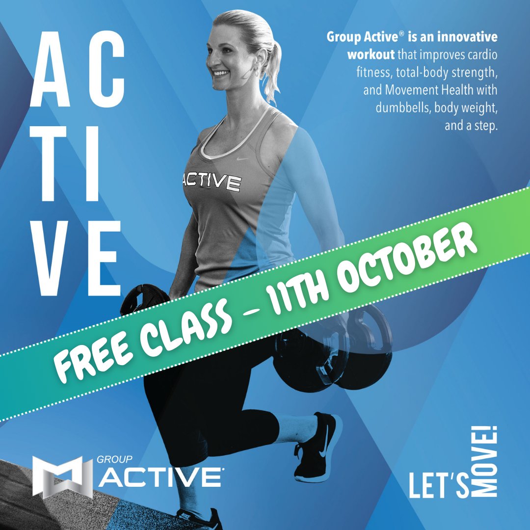 💪 GROUP ACTIVE improves cardio fitness and total-body strength with dumbbells, body weight, and step. Come along to Pendle Leisure Centre to our FREE LAUNCH class on 11th October 7-8pm! 🌐 Book here: bit.ly/plt_book_online 📞 Ring on 01282 661166 #groupactive #groupfitness