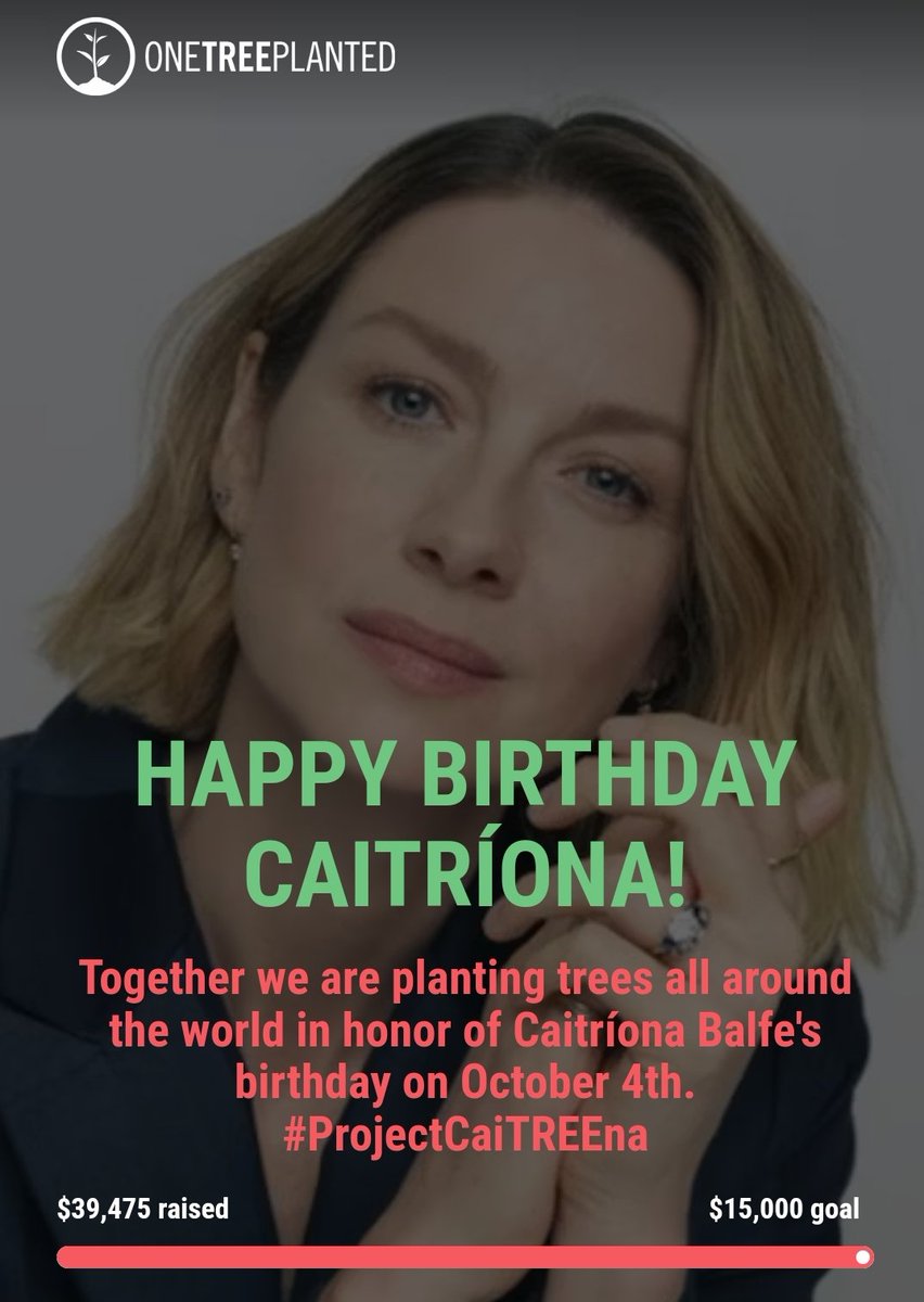 OLFanvidz's tweet photo. I'm shook! @projcaitreena means everything to us! Thank you so much to all the donors and especially this latest blessing! 💚🫶💚

You've truly made an impact on the environment, all in honour of such an inspirational woman! 

Happy Birthday @caitrionambalfe ! 🥳

#CaitríonaBalfe https://t.co/rn3vHcVZgI