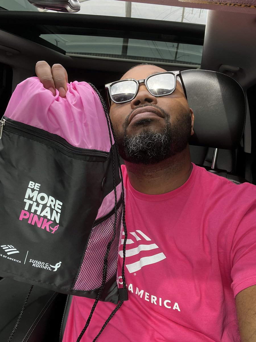 Are you ready????

Bank of America is a proud national sponsor of @SusanGKomen and in Indianapolis we’re gearing up for the #MoreThanPinkWalk this Saturday at 8am. 

Find me today driving around Indianapolis passing out goody bags to our associates!!

#BeTheChangeYouWantToSee