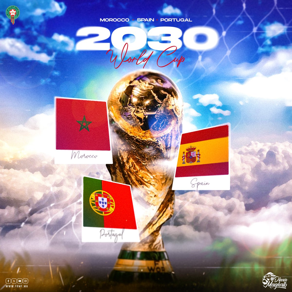 His Majesty King Mohammed VI, may God assist Him, has the great pleasure of announcing to the people of Morocco that the FIFA executive council has just unanimously selected Morocco-Spain-Portugal as the sole bidder to host the 2030 FIFA World Cup.