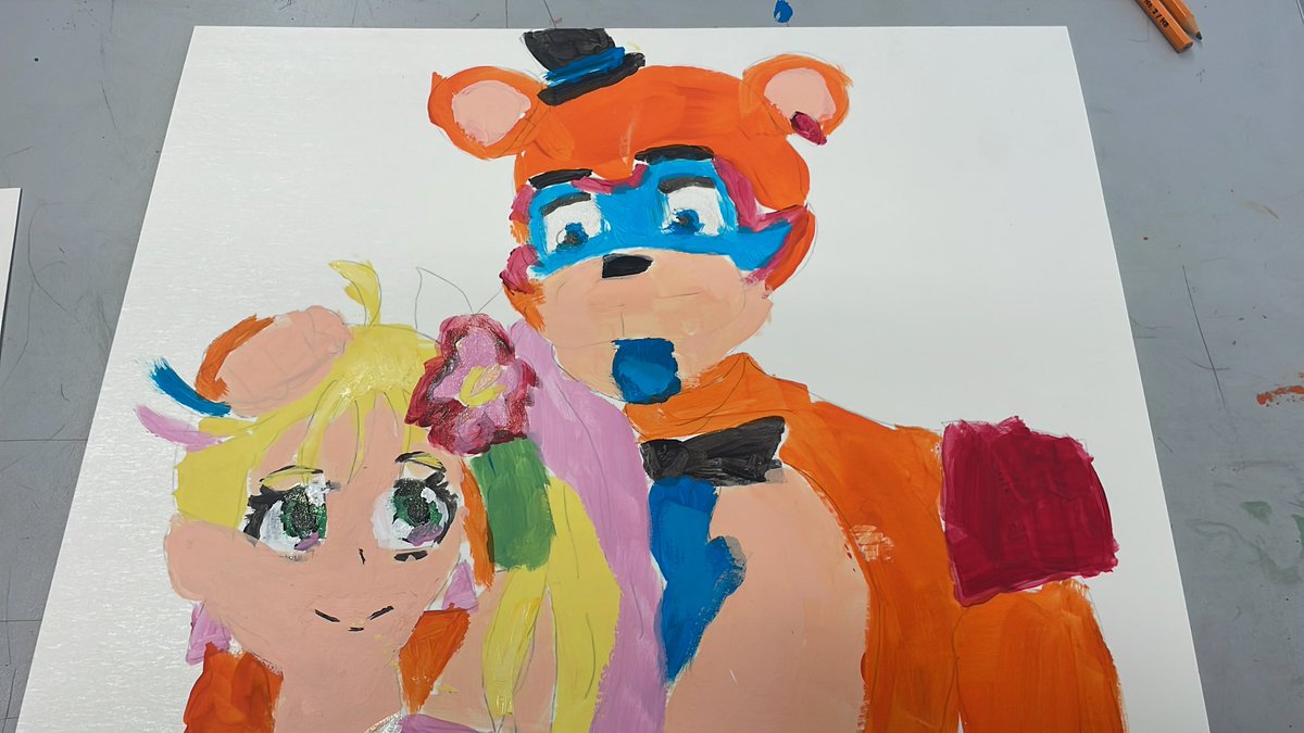 Glamrockfremmer's tweet photo. I finished the painting but it a bit messy 😅Uri_10distar
#glamrockfreddy #painting #curesummer https://t.co/MPl52gyZSZ