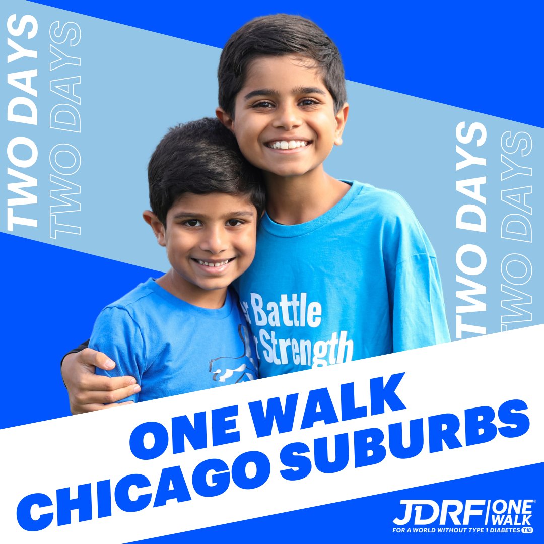 JDRFIllinois's tweet photo. Get ready, Chicago Suburbs and Central Illinois! Come on out this Sunday, October 8 for our final One Walks. Help us finish strong by joining us this weekend! We can’t do it without you! #JDRFWalkIL https://t.co/7tqmT8F2dY