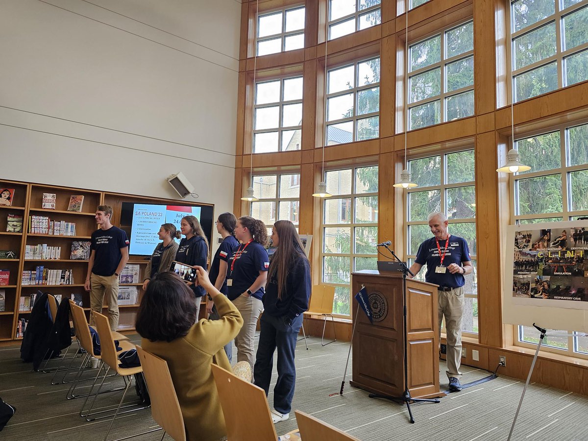 LVC's tweet photo. Photo highlights of our physical therapy students sharing their Poland study abroad experience during the most recent Global Conversation Hour. #GoLVC #lvcabroad https://t.co/MWaUeNRakQ