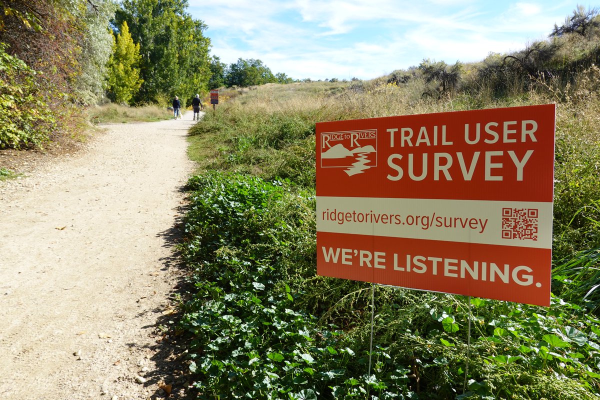 We're listening. The Ridge to Rivers Fall Trail User Survey is now open! We want to hear from you on management strategies, accessibility in the foothills, and resources available to trail users. ☑️Take the brief online survey: surveymonkey.com/r/R2Rsurvey2023 Happy Trails!