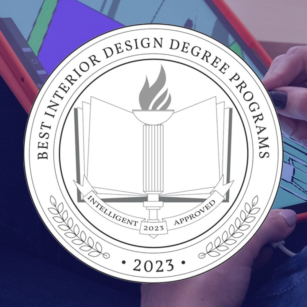 Two FIT majors top the list of the Best Interior Design Programs of 2023 from Intelligent.com, a site that helps prospective students choose colleges. Visit Lnk.bio/fitnyc for the full ranking #FITNYC #FITinteriordesign