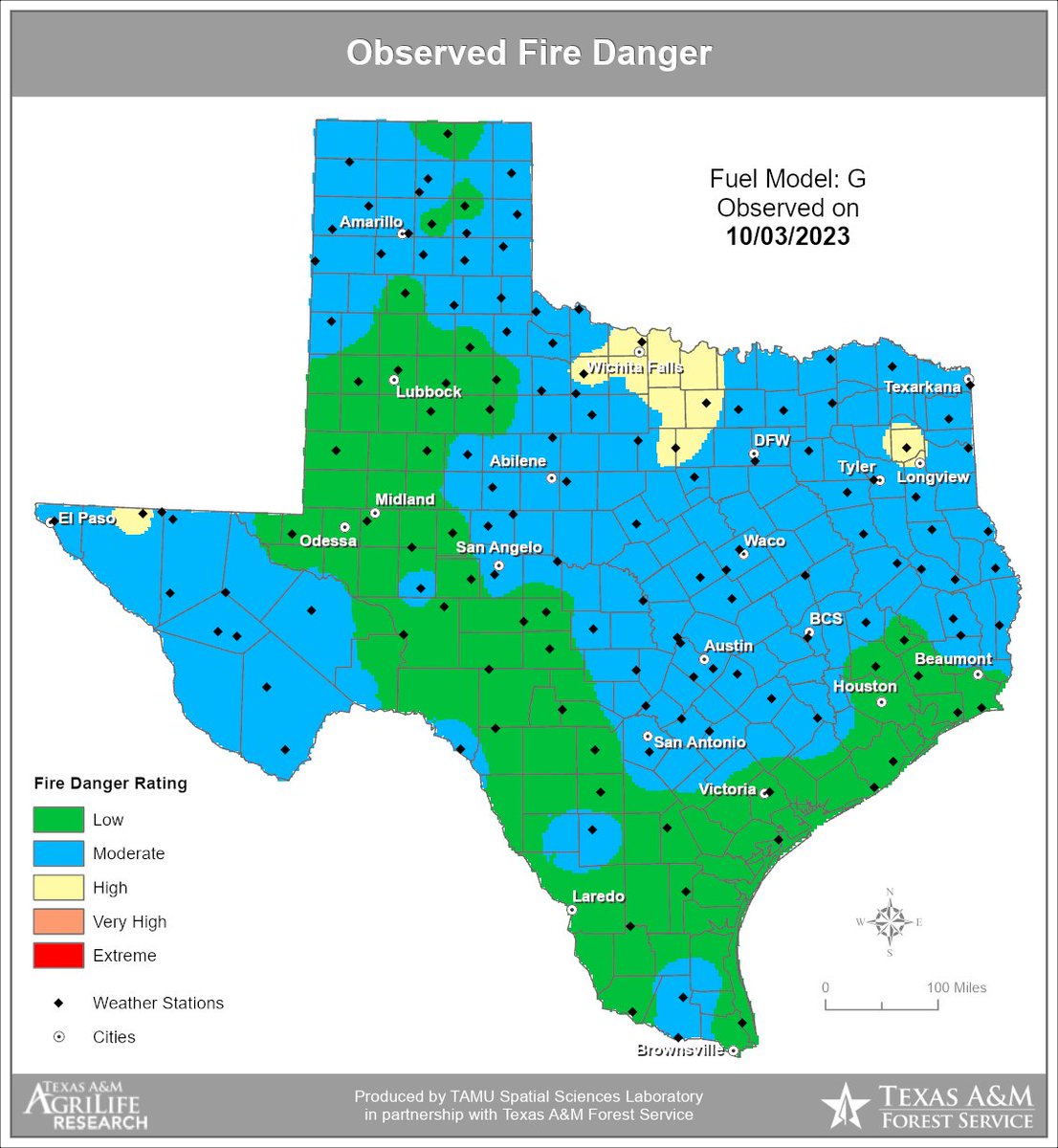 TexasDeptofAg's tweet photo. Texas is finally seeing relief from the heat! Burn bans are still in effect in 167 counties. TDA cautions Texans to obey all county fire restrictions! For real-time fire reports, visit https://t.co/bqfzACKdwT. Let's watch out for each other! #SituationAwarenessBrief #TDEM #TAMU https://t.co/he7RQ180qW
