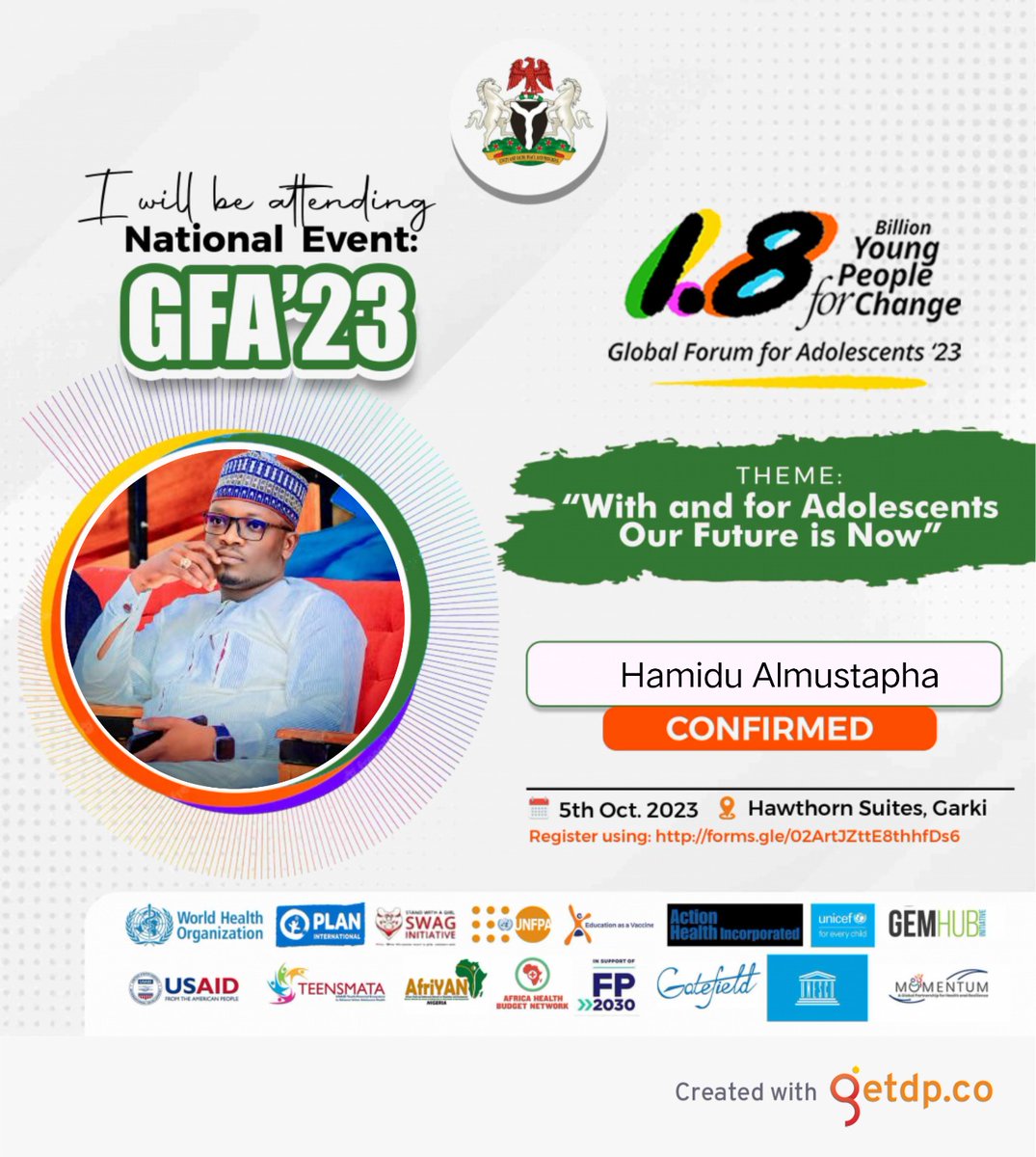 Join us at the Global Forum for Adolescents – where young voices are heard, dreams are ignited, and change begins! Together, we can shape a brighter future for the next generation.  #1point8
<a href="/UNFPANigeria/">UNFPA Nigeria</a>
<a href="/UNFPAKDSO/">UNFPA Kaduna Decentralized Sub Office</a>
