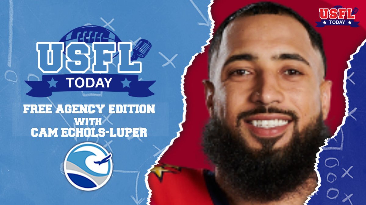 SsportsGenius's tweet photo. Free Agency Edition of the show is up for you. Now former NJ General @Cam2xs Cam Echols-Luper checks in to talk about joining the @USFLBreakers 

#USFLToday https://t.co/Fqkk9cQQqn