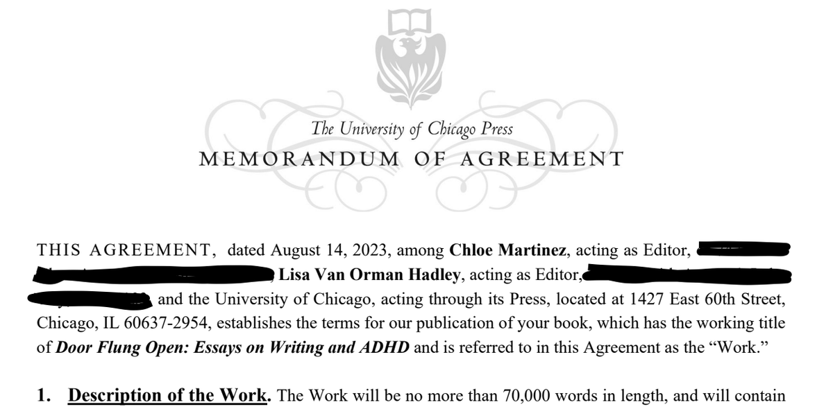 Thrilled to share that <a href="/lisavhadley/">Lisa Van Orman Hadley (she/her)</a> and I are co-editing an anthology of essays on writing and #ADHD, with writing prompts. We are honored to have many terrific contributors (&amp; wish we could have included more). It's a project that means a lot to us both. Look for it in 2025.