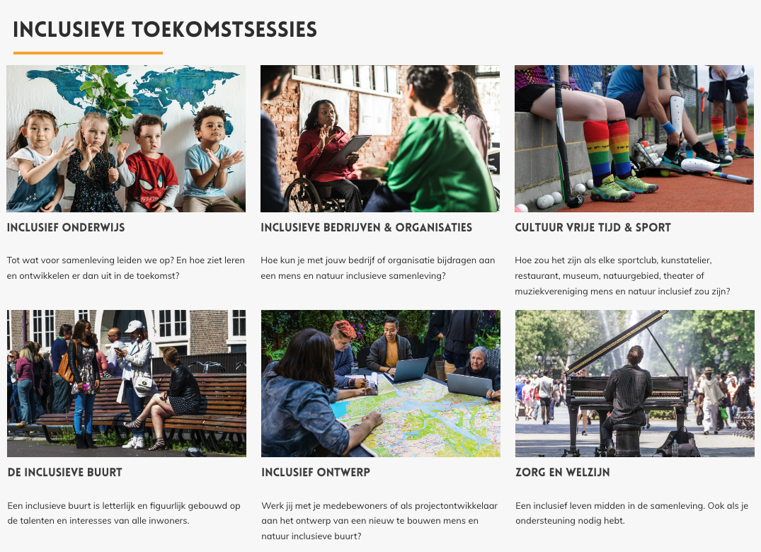 Wil jij de beweging naar zo’n mens en natuur inclusief Nederland een stevige boost geven? Houd dan een inclusieve toekomstsessie in je eigen bedrijf, club, school, organisatie of buurt! Of vertel welke stappen jullie al zetten! Kijk op: inclusionlab.nl/inclusieve-toe…