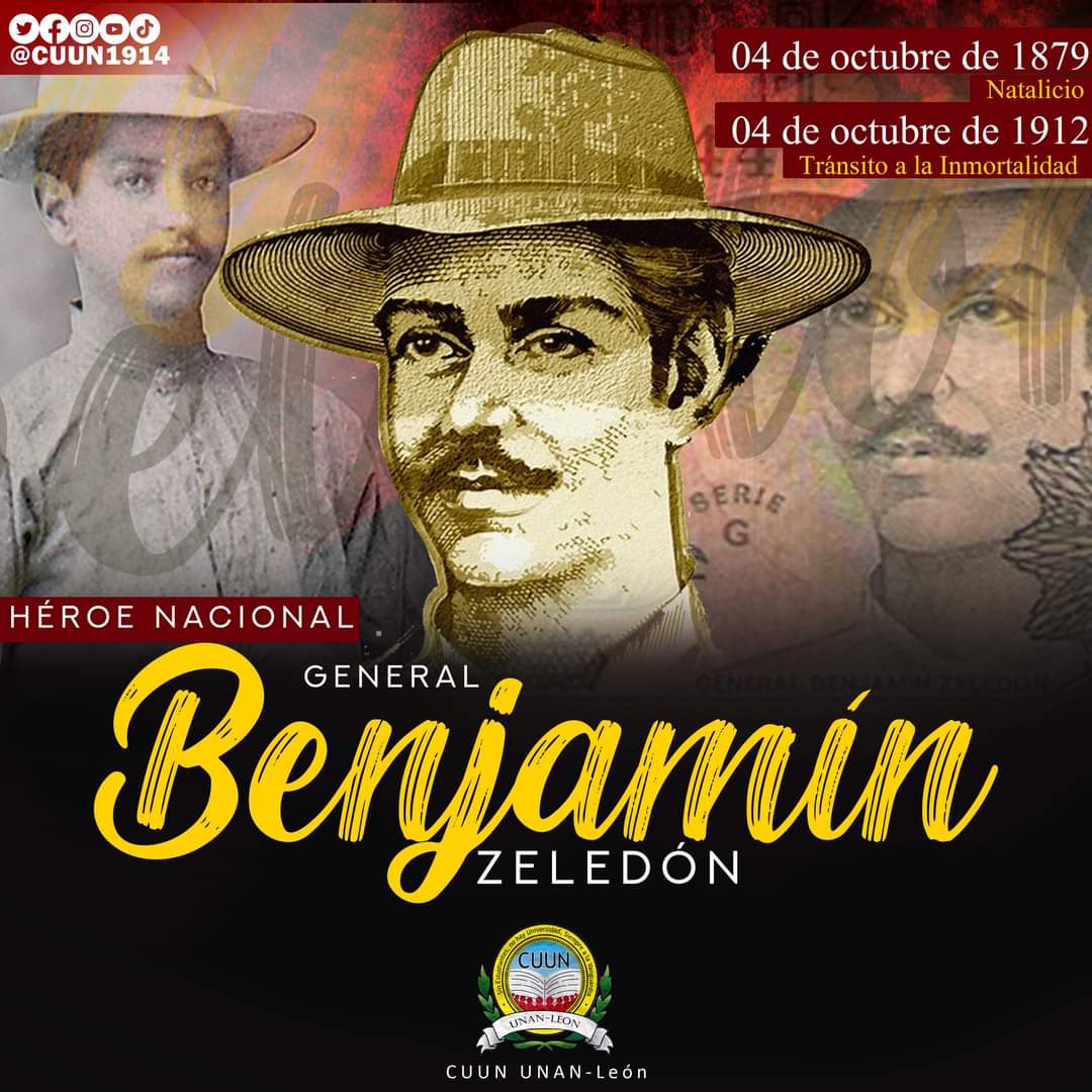 #4deOctubre // Saludamos y conmemoramos el natalicio y Tránsito a la Inmortalidad de nuestro Héroe Nacional el General Benjamín Zeledón.

#CUUN1914