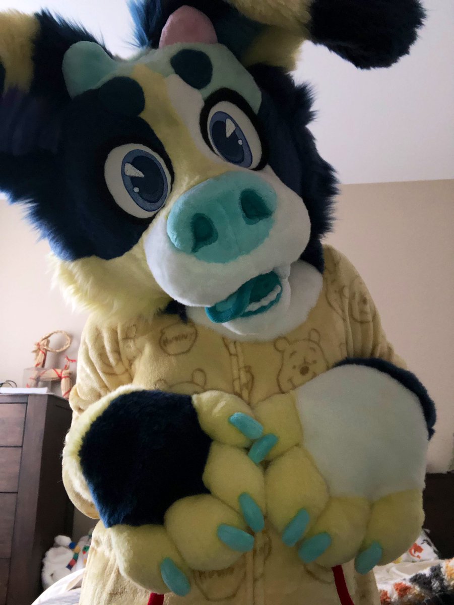 OBS hates me today so here’s a picture of Budsie in a new Winnie the Pooh onesie! Gonna restart and work on scripts in the meantime for my YouTube comeback!