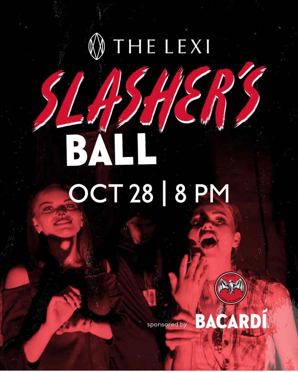 lexihotelvegas's tweet photo. Join us for a spine-chilling haunted hotel Halloween bash, The Slashers Ball, sponsored by @Bacardi. 🩸🔪 Enjoy a night of creepy fun with devilish DJs, iconic horror films &amp; killer costumes.

https://t.co/EPcedqgf1e

@elevationsnat members get 10% OFF tickets &amp; VIP Lounge access https://t.co/QNhJugJqFu
