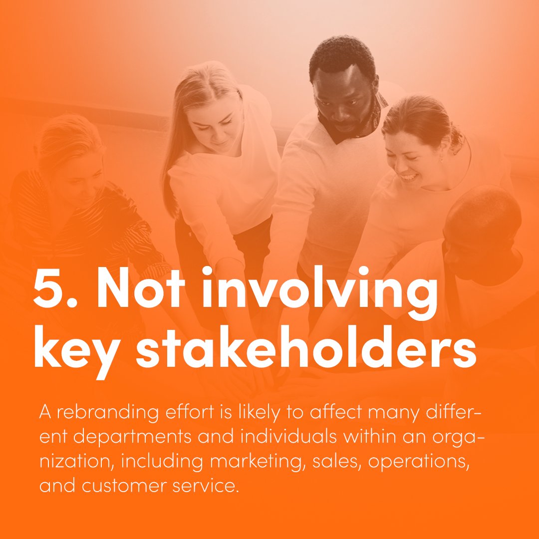 leapmatter's tweet photo. Not Involving Key Stakeholders.
A rebrand should be a united effort. It’s import for businesses to involve important stakeholders in the planning and decision-making process to provide valuable feedback. https://t.co/D1iQuASwzi