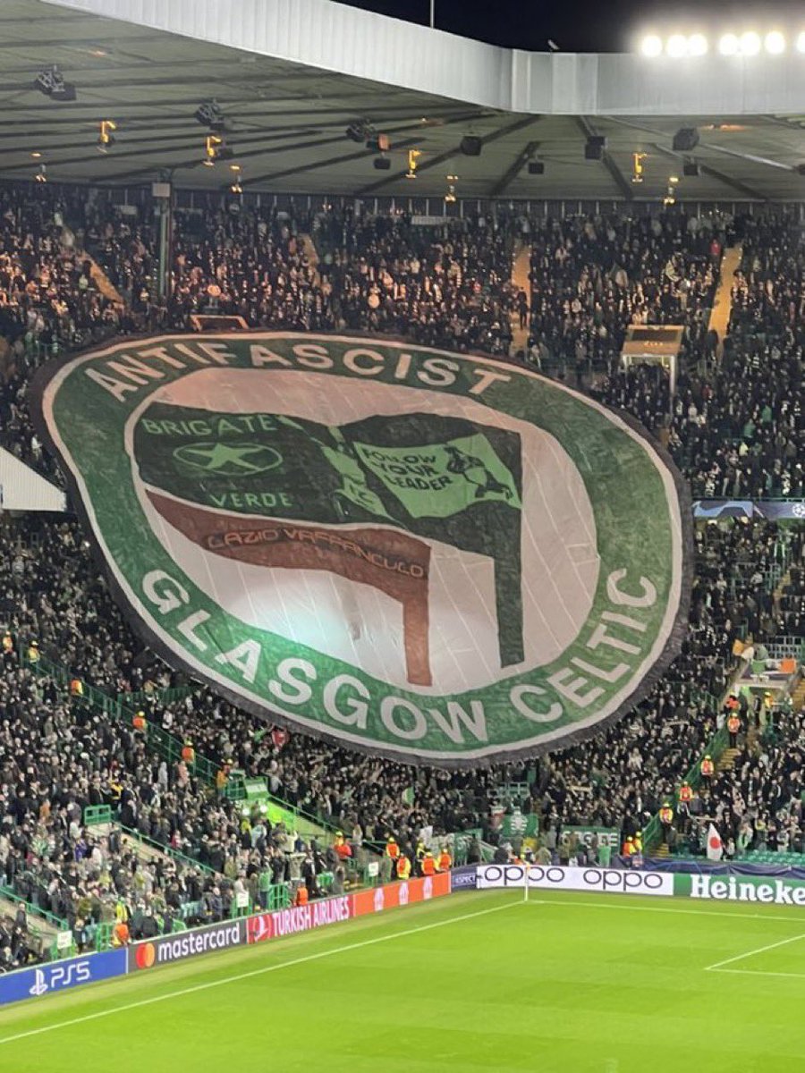 Green Brigade Celtic at home to SS Lazio tonight 🏴󠁧󠁢󠁳󠁣󠁴󠁿