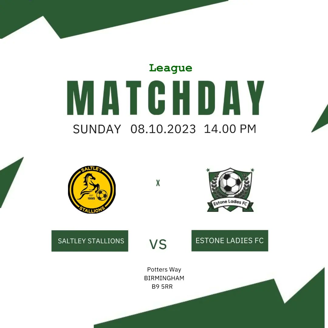 Estoneladiesfc (@estoneladiesfc) on Twitter photo Back on the road again this weekend 💚🖤
📍Birmingham, B9 5RR
⏰️ 2pm KO
<a href="/SaltleyWFC/">Saltley Womens FC</a>
#birminghamcountywomensleague
#grassroots # womensfootball Back on the road again this weekend 💚🖤
📍Birmingham, B9 5RR
⏰️ 2pm KO
<a href="/SaltleyWFC/">Saltley Womens FC</a>
#birminghamcountywomensleague
#grassroots # womensfootball
