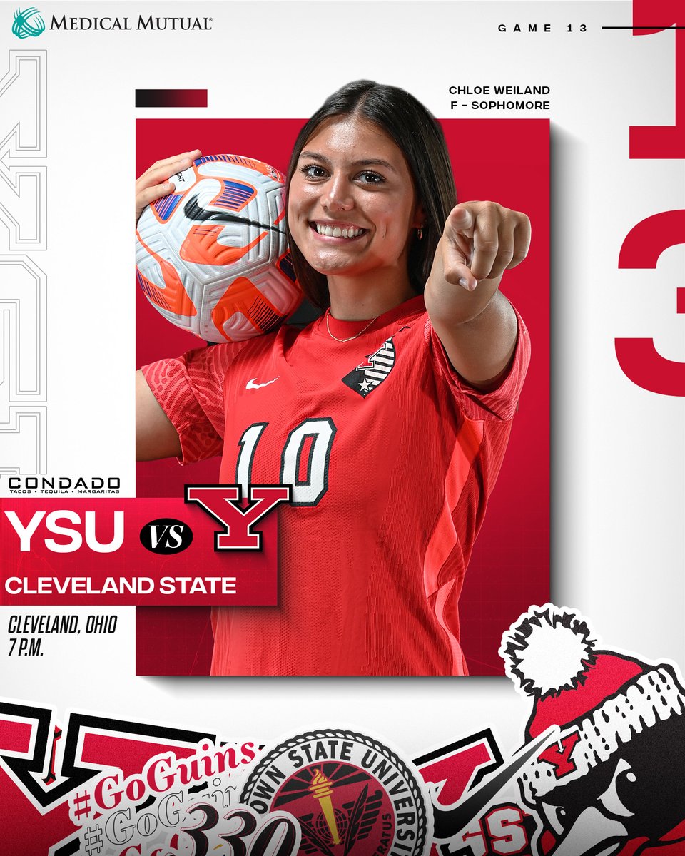 GAMEDAY!!              

Another crucial Horizon League matchup against our Northeast Ohio rivals, the Vikings.             

🆚 Cleveland State 
📍Cleveland, Ohio
🏟️Krenzler Field   
⏲️7 p.m.  
📊csuvikings.com/sports/w-socce…
📺espn.com/watch/player/_…

#GoGuins #RaiseTheBar #HLWSOC