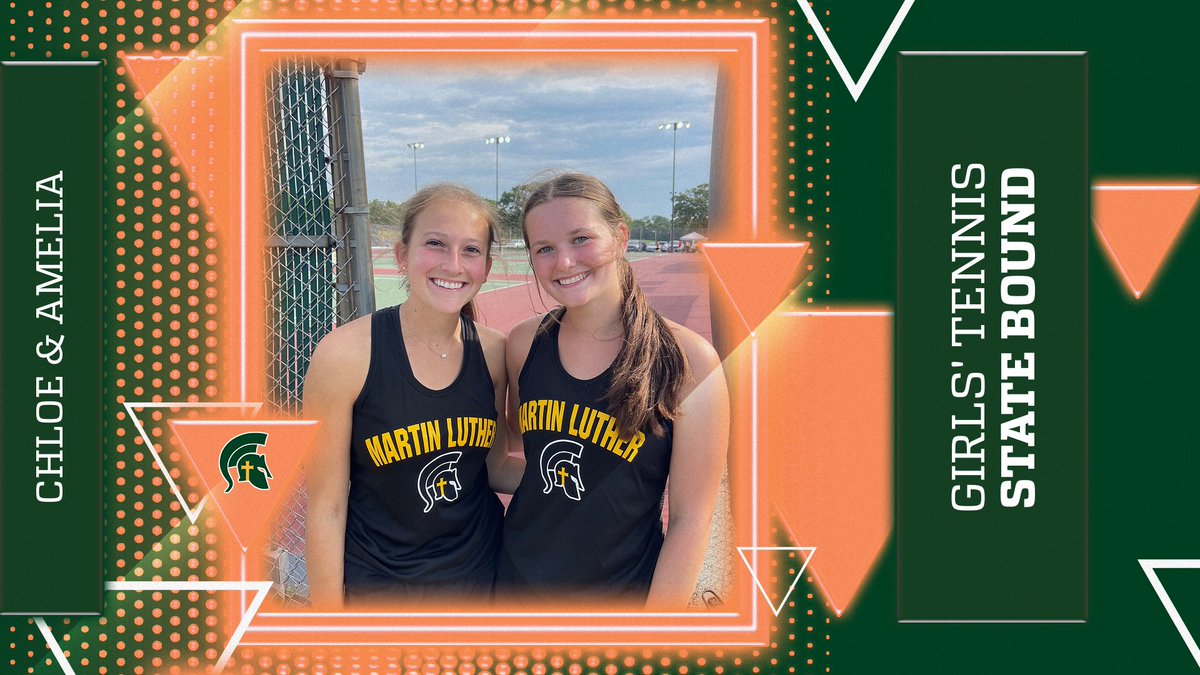 Chloe and Amelia defeated Grafton in the first round of sectionals 6-2, 7-6 (9-7) to earn their spot at the 2023 Girls' State Tennis Tournament Oct. 13-15th in Madison.  Congrats!!!