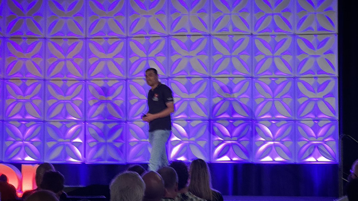 rwang0's tweet image. MyPOV: @violinvicky takes stage to announce RPA in the @Infor OS #infornow