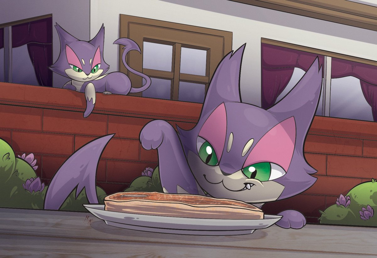 I’m realizing that I forgot to post my piece for <a href="/pkmnbwzine/">Love Letter to Unova 💌</a> , and that’s a travesty. Here’s my Purtloin art for Love Letter to Unova!

#pokemon #fanart #purrloin