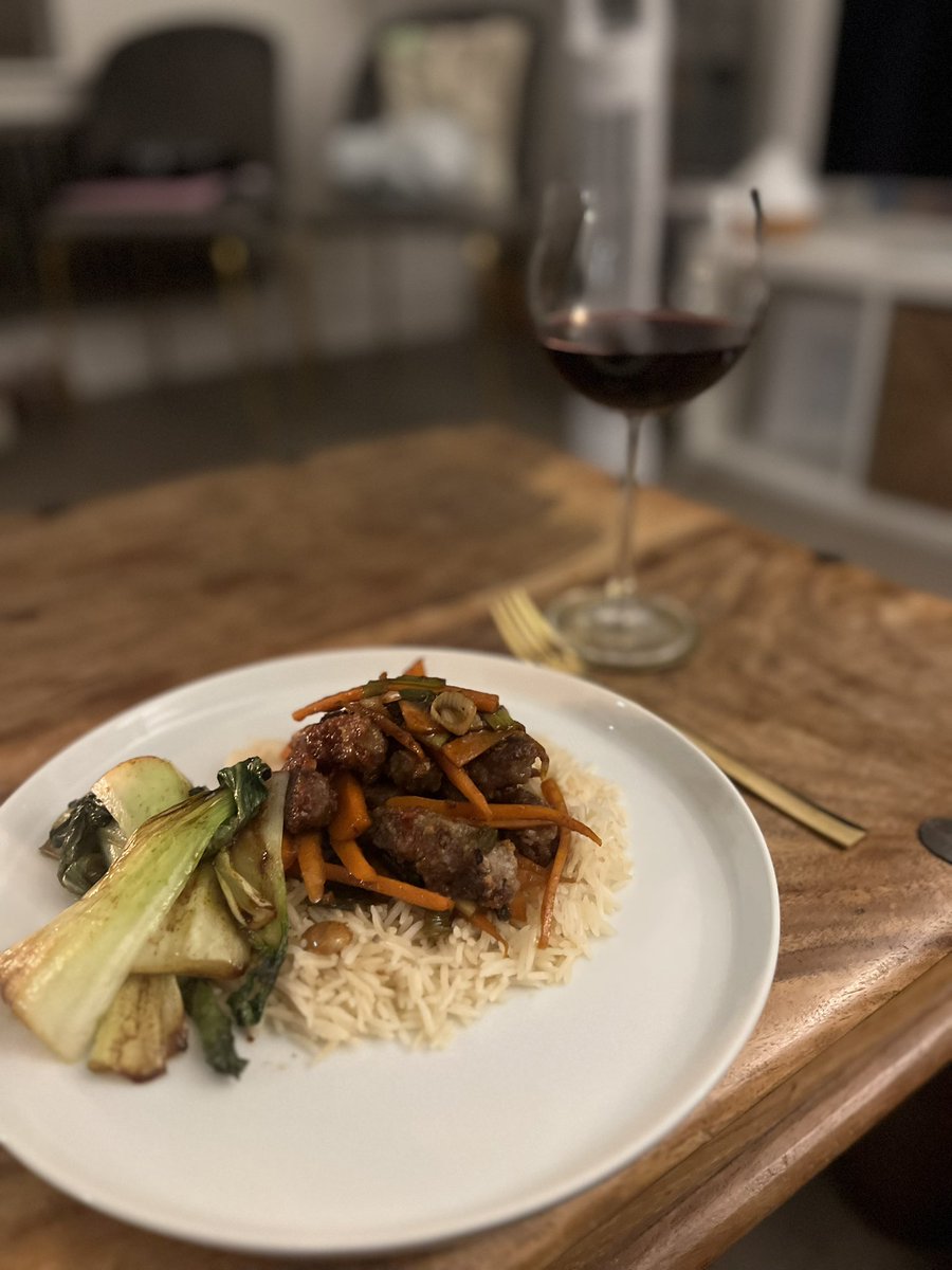 benfoxthame's tweet photo. The boss has done well tonight with @therealgokwan’s Ginger Beef….. bloody lovely https://t.co/zg4yqylya3