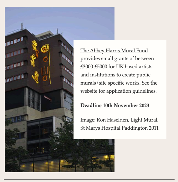 Abbey Harris Mural Fund - call for proposals abbey.org.uk/abbey-harris-m…