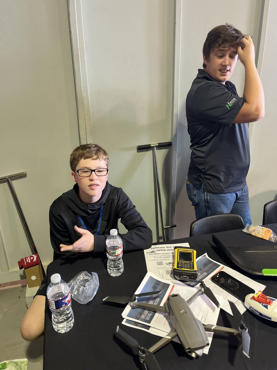 The grads did a great job sharing what Precision Ag is about to a huge group of regional 8th graders at the Meridian Tech Center Discovery Day! The booth even had a special 8th grader guest for a bit. <a href="/osu_plant_sci/">OSU Plant Sciences</a>