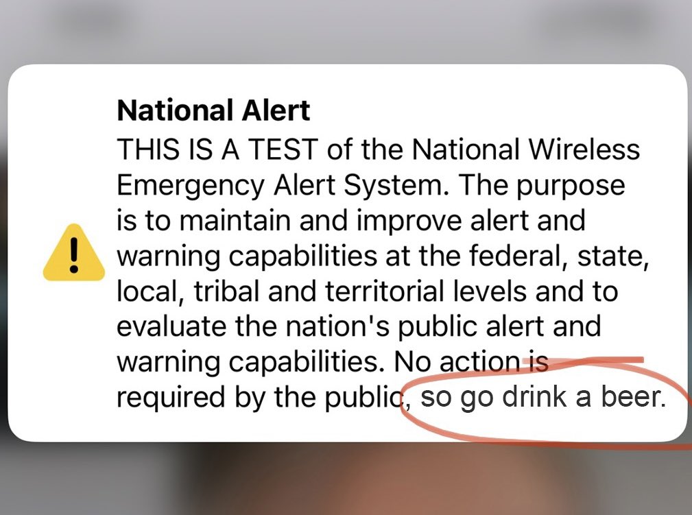 Anybody else get this #EmergencyAlertSystem message?