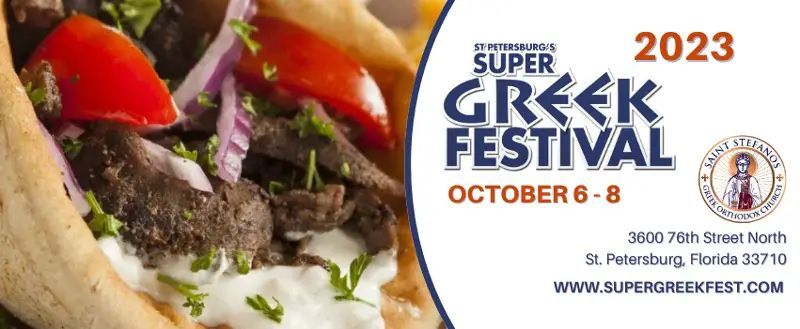 festivalnet's tweet image. This Wknd! "St. Pete's Super #GreekFestival - St. Stefanos' Super Greek Festival is a 3-day joyous; family-friendly, authentic celebration of Greek Food, Culture, Dance, and Traditions held every year in St. Petersburg, Florida!"

buff.ly/3tgVB3c
#FeaturedEvent