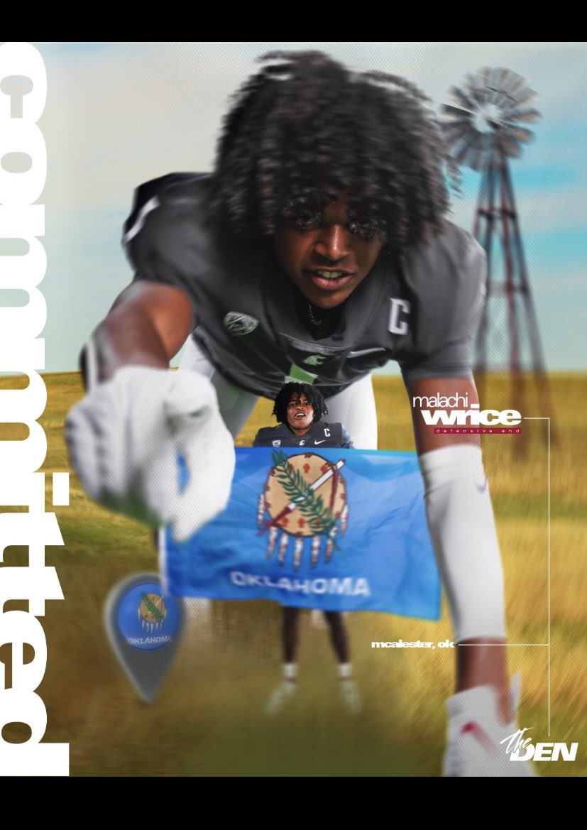 Wrice_Malachi's tweet photo. #AGTG After an amazing OV I would like to announce my VERBAL COMMITMENT to @WSUCougarFB @CoachDickert @COACHSTACE_ @coachfrankmaile @SchmeddingJeff @McAlesterFB @fmazey @grahameaton_ @CoachStone92 https://t.co/kLkib7IJfR