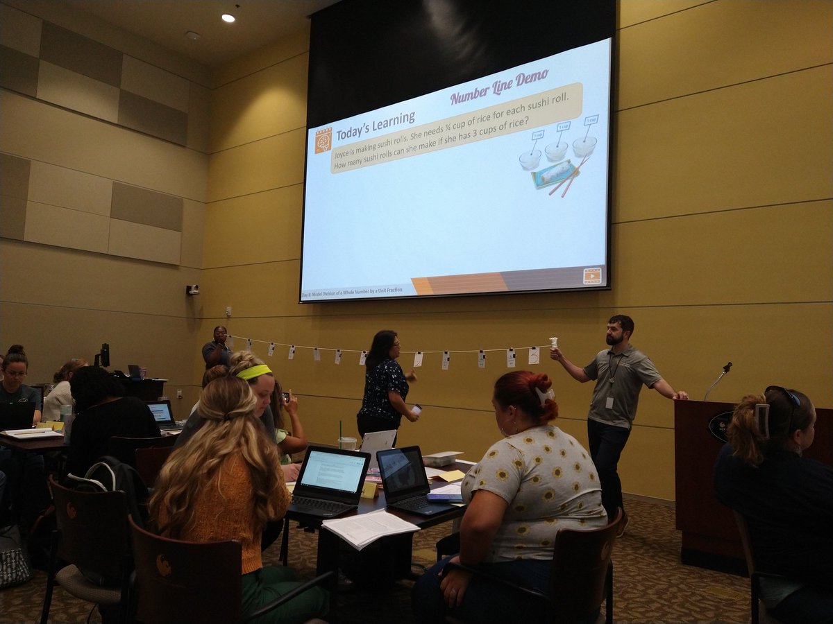 MsCleterOCPS's tweet photo. I learned about some great resources and strategies at today's Fifth grade Math Impact training. Thank you @CDLocps for the great learning opportunity!! I have lots of resources and knowledge to take back to my team. 😀 https://t.co/f7n0y5ibbG