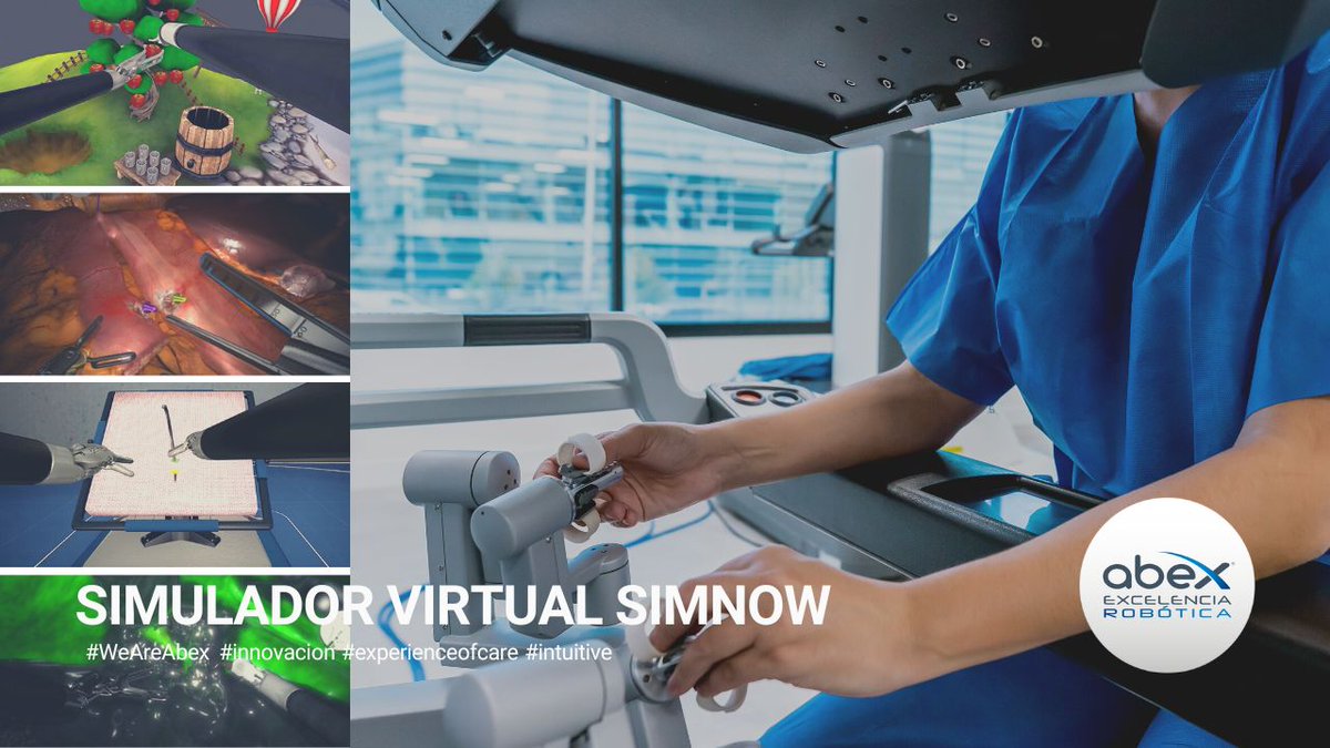 abexDaVinci's tweet photo. 🤖¿Conoces la Simulación Virtual de #SIMNOW? #Tecnologia del #SistemaRobóticodaVinci para ayudar a los especialistas a aprender nuevos procedimientos y mejorar las habilidades quirúrgica. ¿Quieres saber más? @Intuitive 👉 https://t.co/gDR3AHT15J
#Abex #technology https://t.co/lH0m9HK0xB