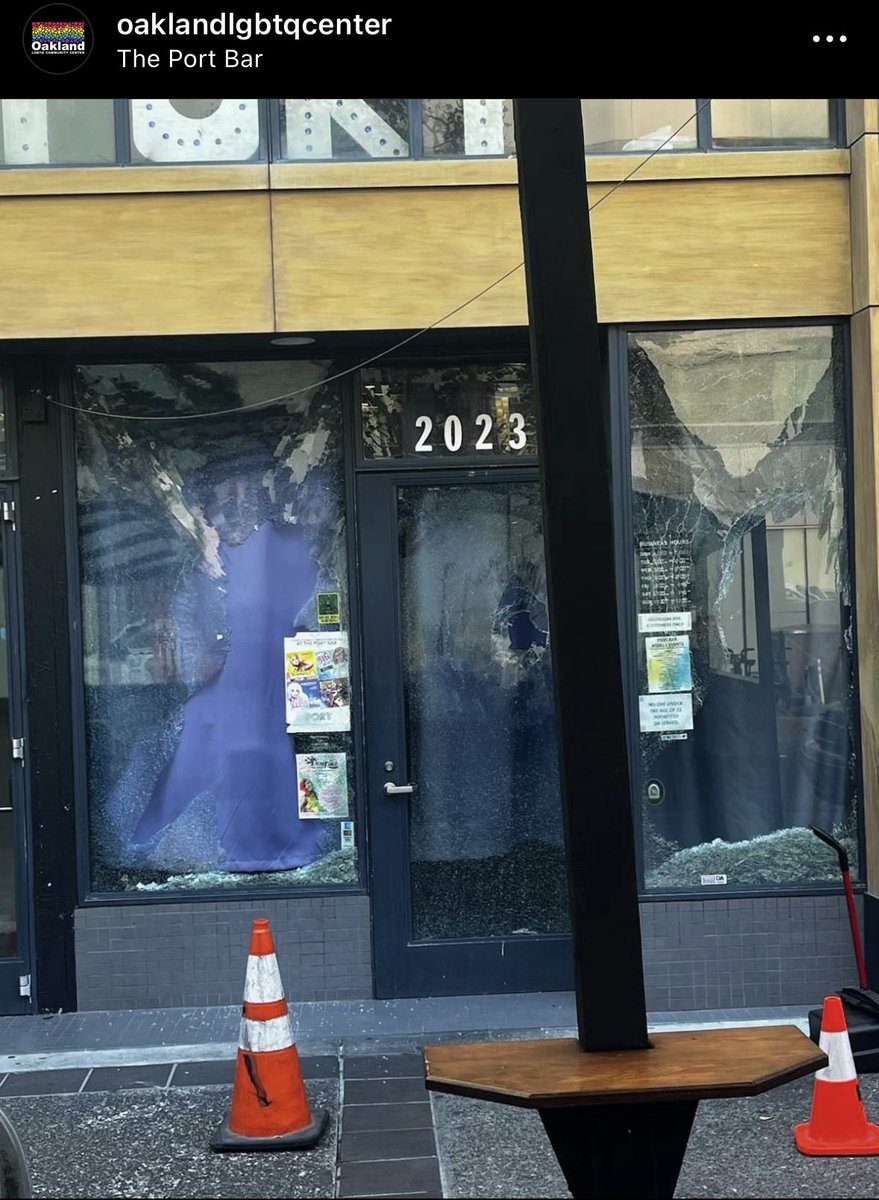 I post this with a heavy heart… last night <a href="/PortBarOakland/">The Port Bar</a> was intentionally vandalized! This is an act of homophobia &amp; hate! I cannot tell you how distraught &amp; upset I am 😡🥺. We are currently fighting for our home away from home! Please share! 🙏🏼❤️ gofund.me/b654be36