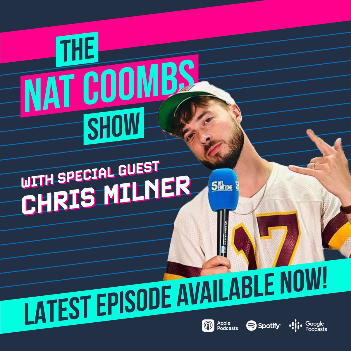 .@NVLTweets owner @chrismilner makes his first appearance of the season as he and @NatCoombs look ahead to all the big games this weekend, before Chris picks his Week 5 team in The NC Show @DraftKings Listener League and takes on the 57 Seconds Challenge!🏈 Full episode:…