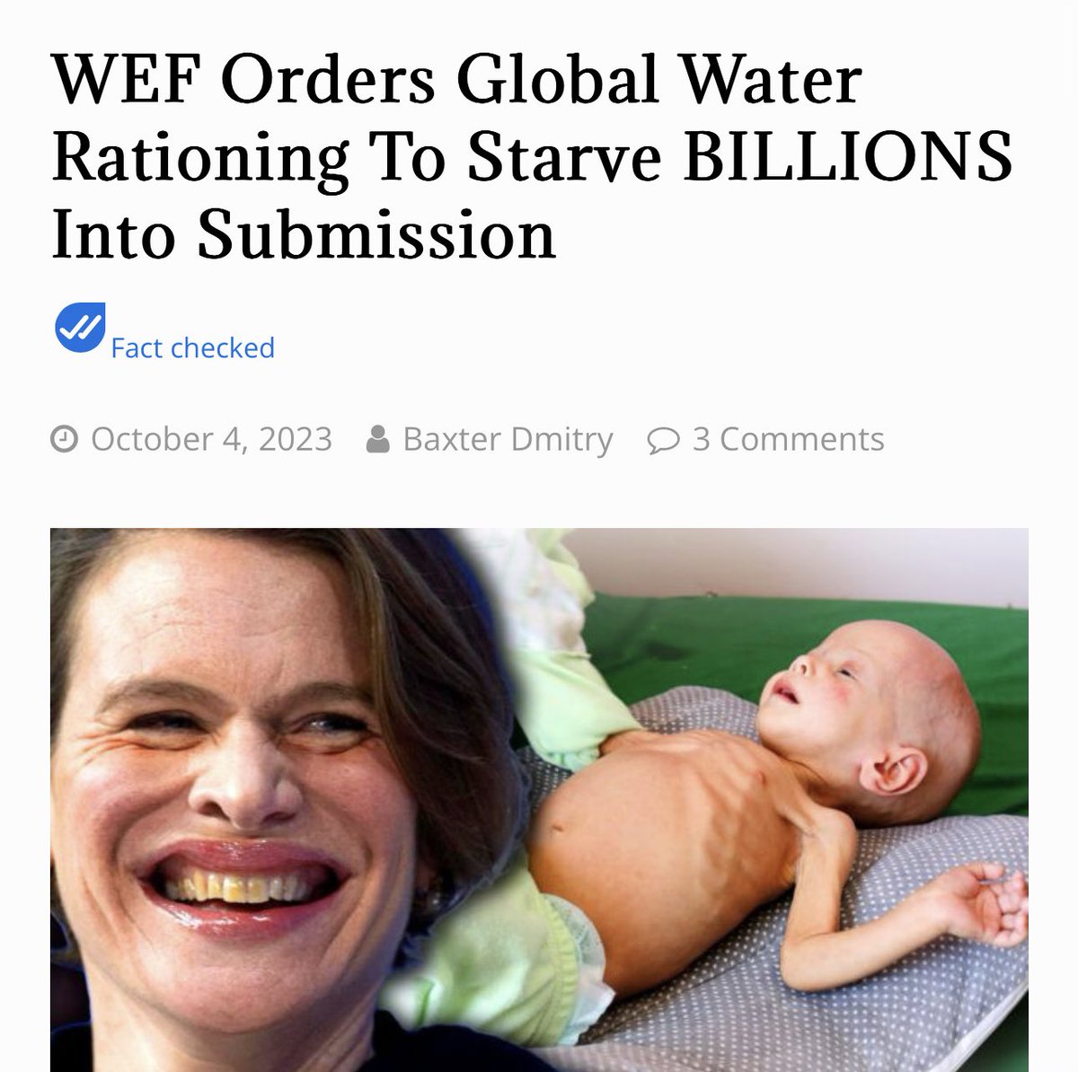 The World Economic Forum and the U.N. have ordered world governments to prepare to ration people’s water supply as part of their ‘Great Reset’ agenda for humanity. thepeoplesvoice.tv/wef-orders-glo…