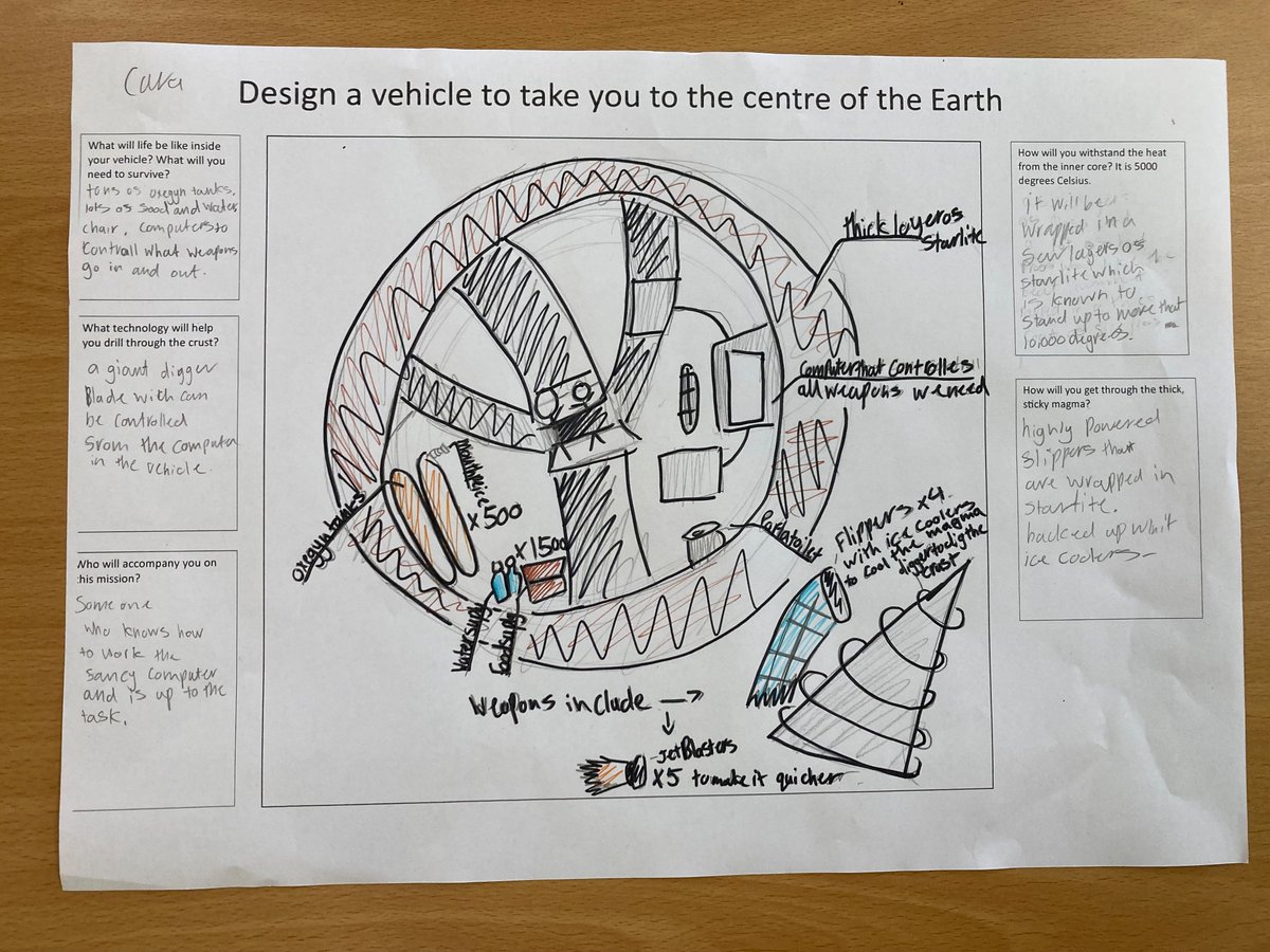 Been running a competition with S2 to see who can design the best vehicle to take you to the centre of the earth 🌋 🚗 final winner TBC but here are some highlights 💫