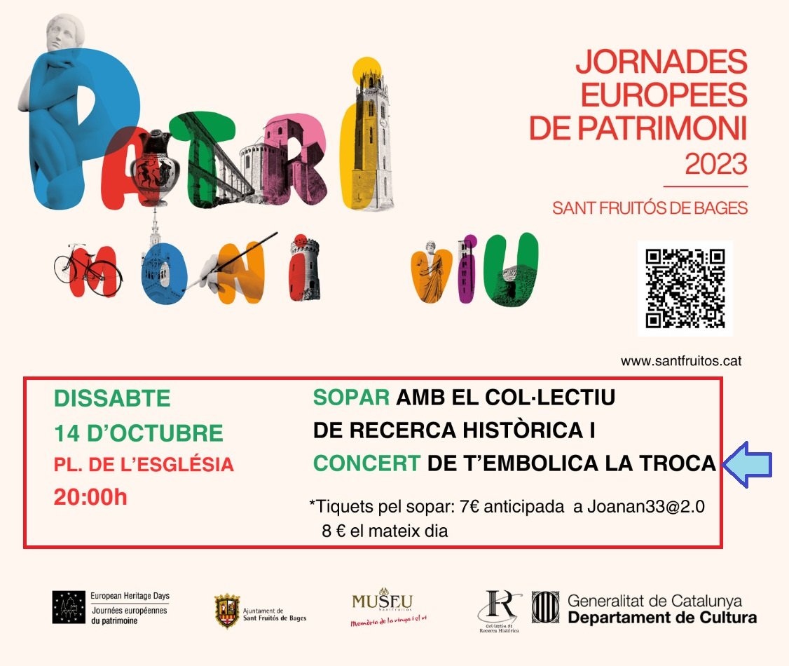 folkperpensar's tweet photo. Concert a la vista! Us hi esperem!!!
El 14 d'octubre a Sant Fruitós de Bages 
@AjSantFruitos Jornades Eurepees de Patrimoni 2024 #folkmusic #musicafolk https://t.co/mhHSWAn75Y
