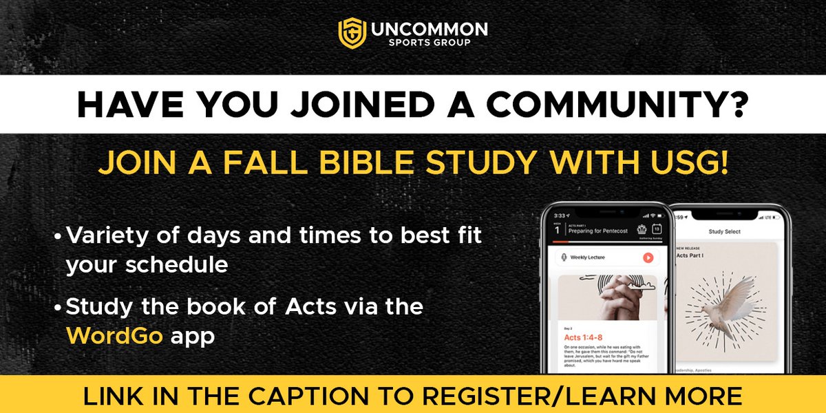 uncommonsg's tweet image. 🍂 Friendly reminder: if you haven't, this is your chance to join the Bible study community with USG and unlock the power of faith, friendship, and growth. 📖🌟 ⁠
⁠
Sign up here: uncommonsg.org/community-bibl…

#beuncommon #FallBibleStudy #FaithCommunity #USG #biblestudy