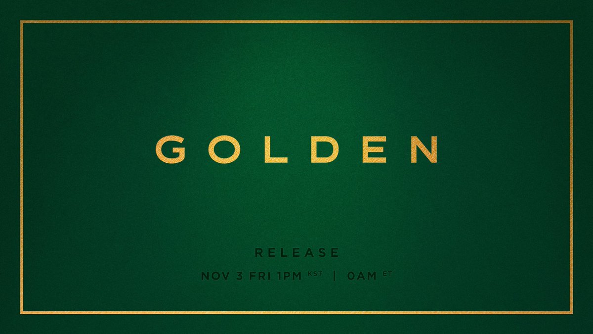 kvisualzine's tweet photo. #JUNGKOOK de #BTS lanzará su primer disco en solitario #GOLDEN el 03/11 #Golden_Jungkook 

Ya tenemos el calendario de comeback 📆 ¿Estáis emocinadxs #ARMY? https://t.co/gSw0oZIe91