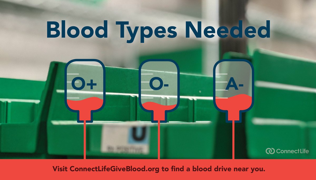 weconnectlife's tweet image. 🅾 positive, 🅾️ negative, &amp;amp; 🅰negative donors needed ASAP. Help stock our shelves by making an appointment in the coming days!

Find a convenient blood drive near you at ConnectLifeGiveBlood.org or call 716-529-4270.

#bloodtype #help #community #weconnectlife #donateblood