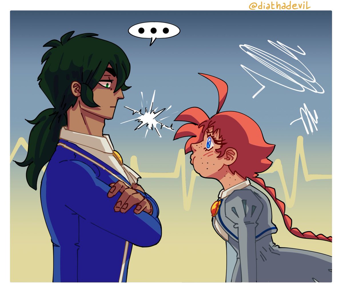 diathad3vil's tweet photo. Day 4 - Glare

This is just their dynamic in season 2. Angy but in a heartfelt way.

#fakiruweek #fakiru #princesstutu #プリンセスチュチュ https://t.co/lwTCTwGP5e