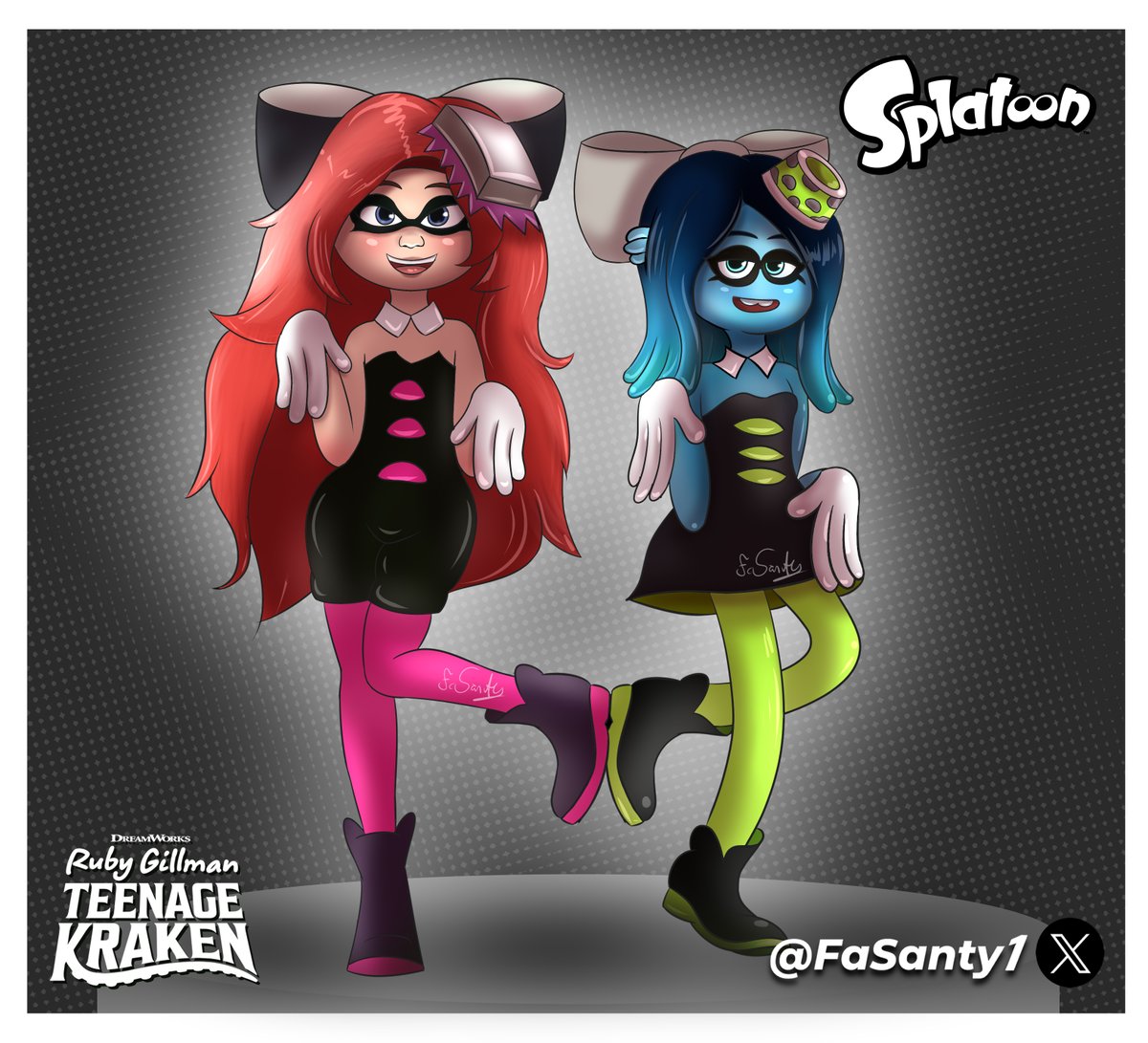 MrFantasyxd's tweet photo. 4. Ruby and Chelsea (#callie and #marie)

On day 4 I drew Ruby and Chelsea dressed as Marie and Callie from Splatoon. I hope you like it friends :D. 

#fanart #day4 #inktober2023day4 #inktober2023 #Rubygillman #chelseamermaid #Teenagekraken #callie #marie #splatoon #splatoonart https://t.co/hBYzcp4Kd9
